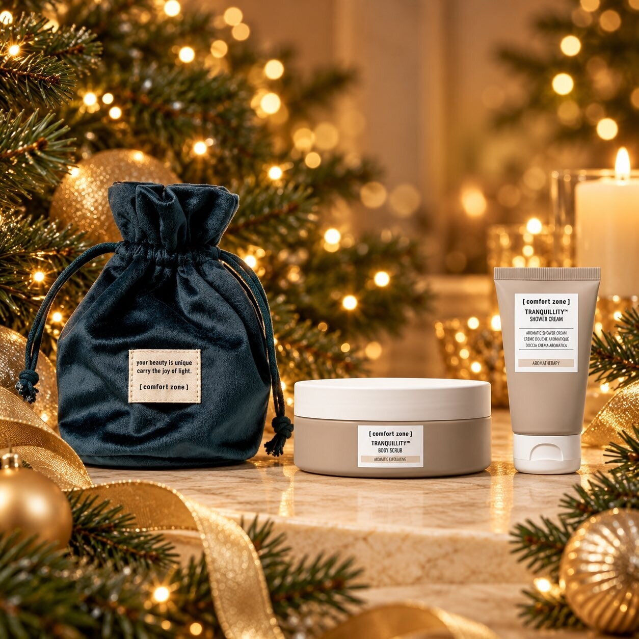 COMFORT ZONE BODY RITUAL KŪNO RIITUALAS, kūno šveitiklis, 50 ml + aromatinis dušo kremas, 50 ml