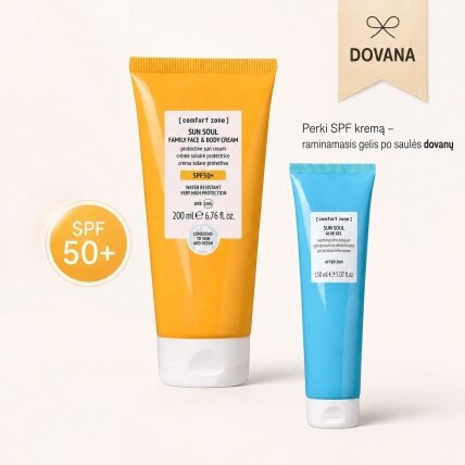 Comfort Zone Sun Soul SPF50 kremas veidui ir kūnui + DOVANA Comfort Zone Sun Soul SPF50 kremas veidui ir kūnui + DOVANA