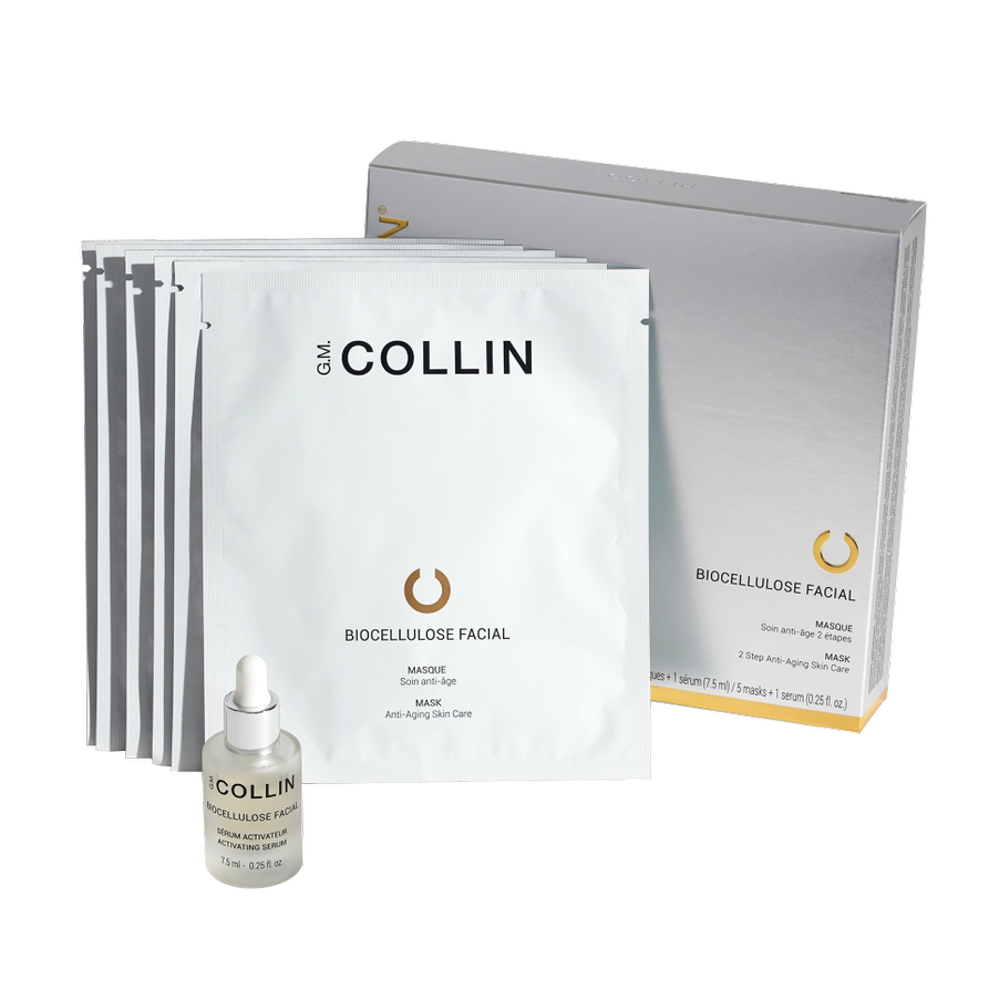 G.M. COLLIN BIOCELIULIOZINĖ VEIDO KAUKĖ SU SERUMU, 5 VNT + 7 ML