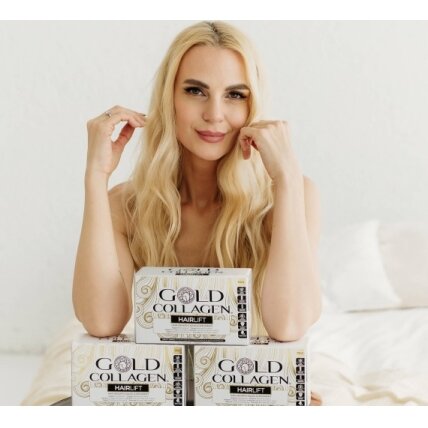 Gold Collagen HAIRLIFT Premium geriamas kolagenas plaukams, jų grožiui ir stiprumui palaikyti. 1 Gold Collagen HAIRLIFT Premium geriamas kolagenas plaukams, jų grožiui ir stiprumui palaikyti. 1