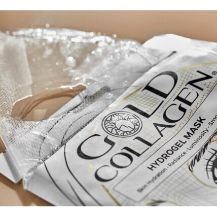 Gold Collagen hidrogelio veido kaukė (1 vnt) 2