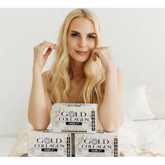Gold Collagen HAIRLIFT 3 dėžutės (rekomenduojamas mėnesio kursas) + 30 eur DOVANA Gold Collagen galvos ir plaukų serumas. Nemokamas pristatymas. Premium geriamas kolagenas plaukams, jų grožiui ir stiprumui palaikyti 1 Gold Collagen HAIRLIFT 3 dėžutės (rekomenduojamas mėnesio kursas) + 30 eur DOVANA Gold Collagen galvos ir plaukų serumas. Nemokamas pristatymas. Premium geriamas kolagenas plaukams, jų grožiui ir stiprumui palaikyti 1