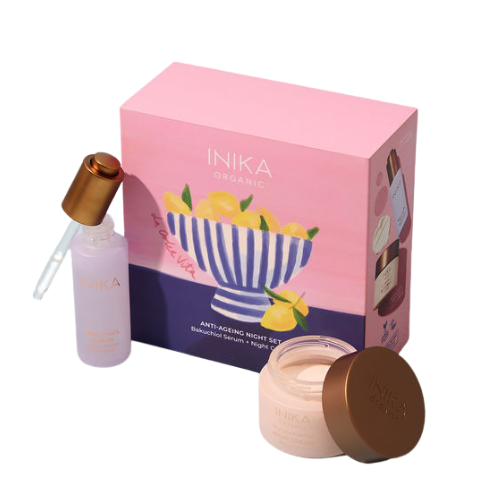 INIKA ANTI-AGEING NIGHT DUO DOVANŲ RINKINYS INIKA ANTI-AGEING NIGHT DUO DOVANŲ RINKINYS