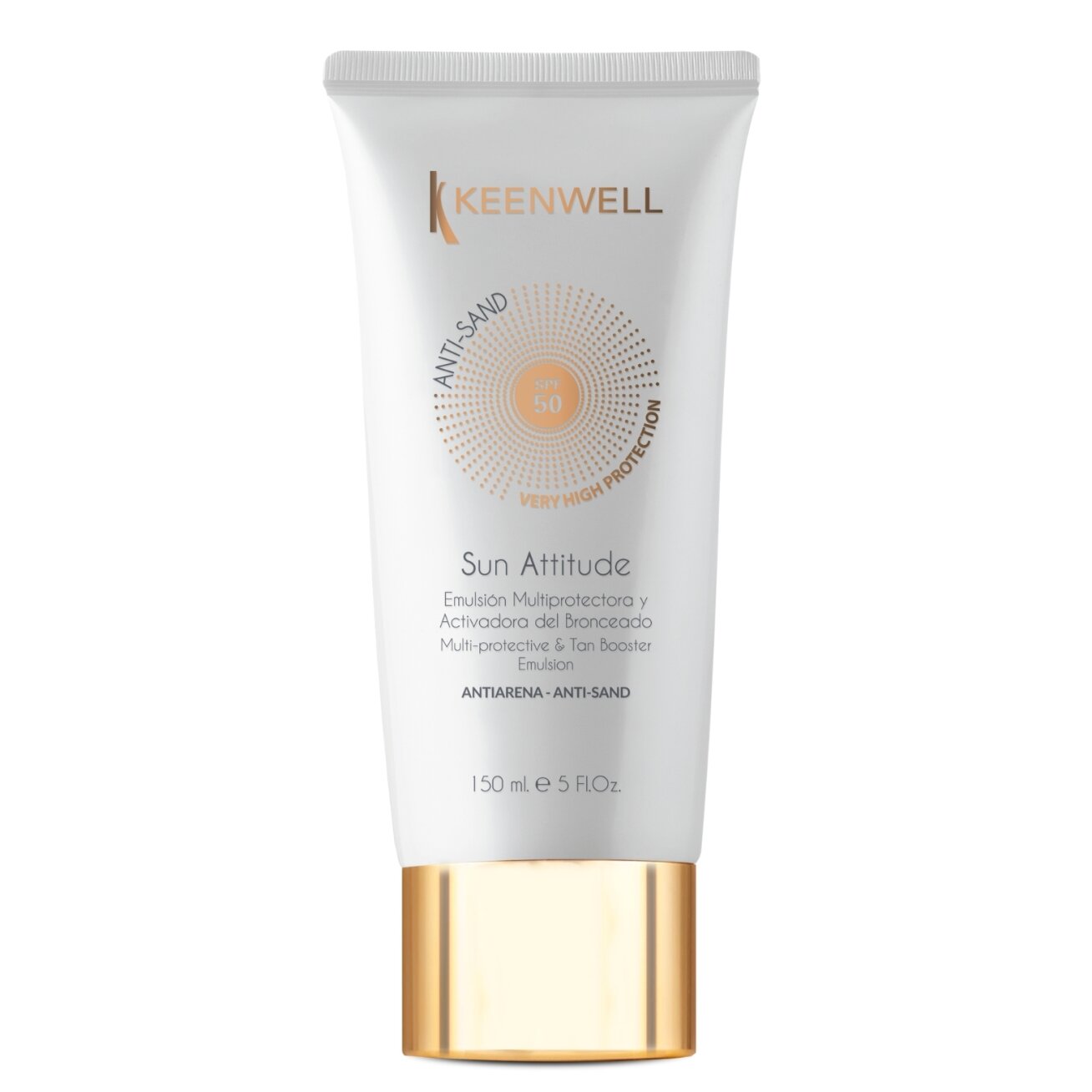 KEENWELL SUN ATTITUDE ANTI-SAND APSAUGINĖ ĮDEGI SKATINANTI EMULSIJA KŪNUI SPF50, 150 ML KEENWELL SUN ATTITUDE ANTI-SAND APSAUGINĖ ĮDEGI SKATINANTI EMULSIJA KŪNUI SPF50, 150 ML