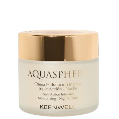 KEENWELL AQUASPHERA TREJOPO POVEIKIO INTENSYVIAI DRĖKINANTIS NAKTINIS KREMAS, 80 ML
