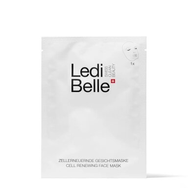 LediBelle bioceliuliozinė veido kaukė, 20ml