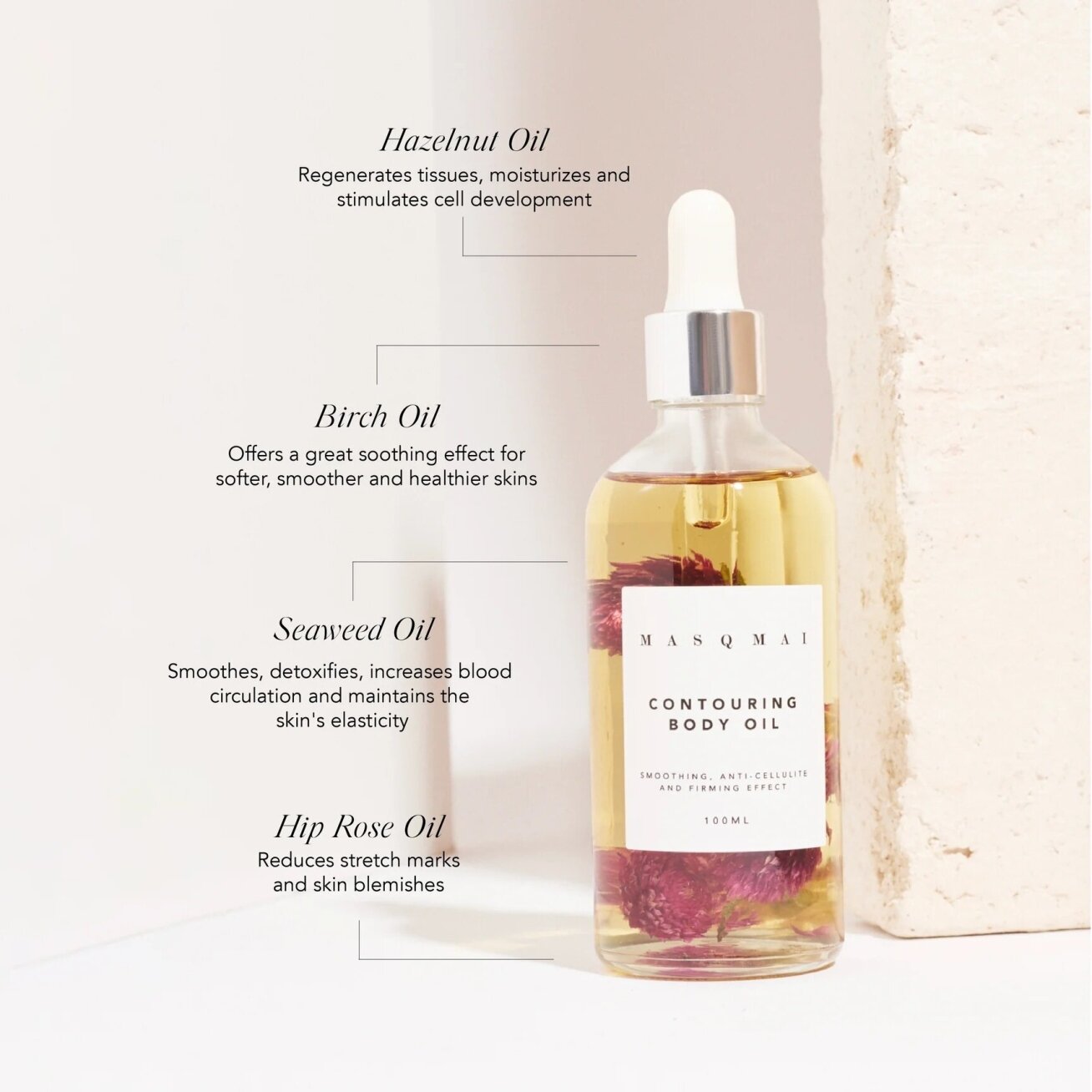 MASQMAI Contouring body oil kūno aliejus, 100ml 3 MASQMAI Contouring body oil kūno aliejus, 100ml 3