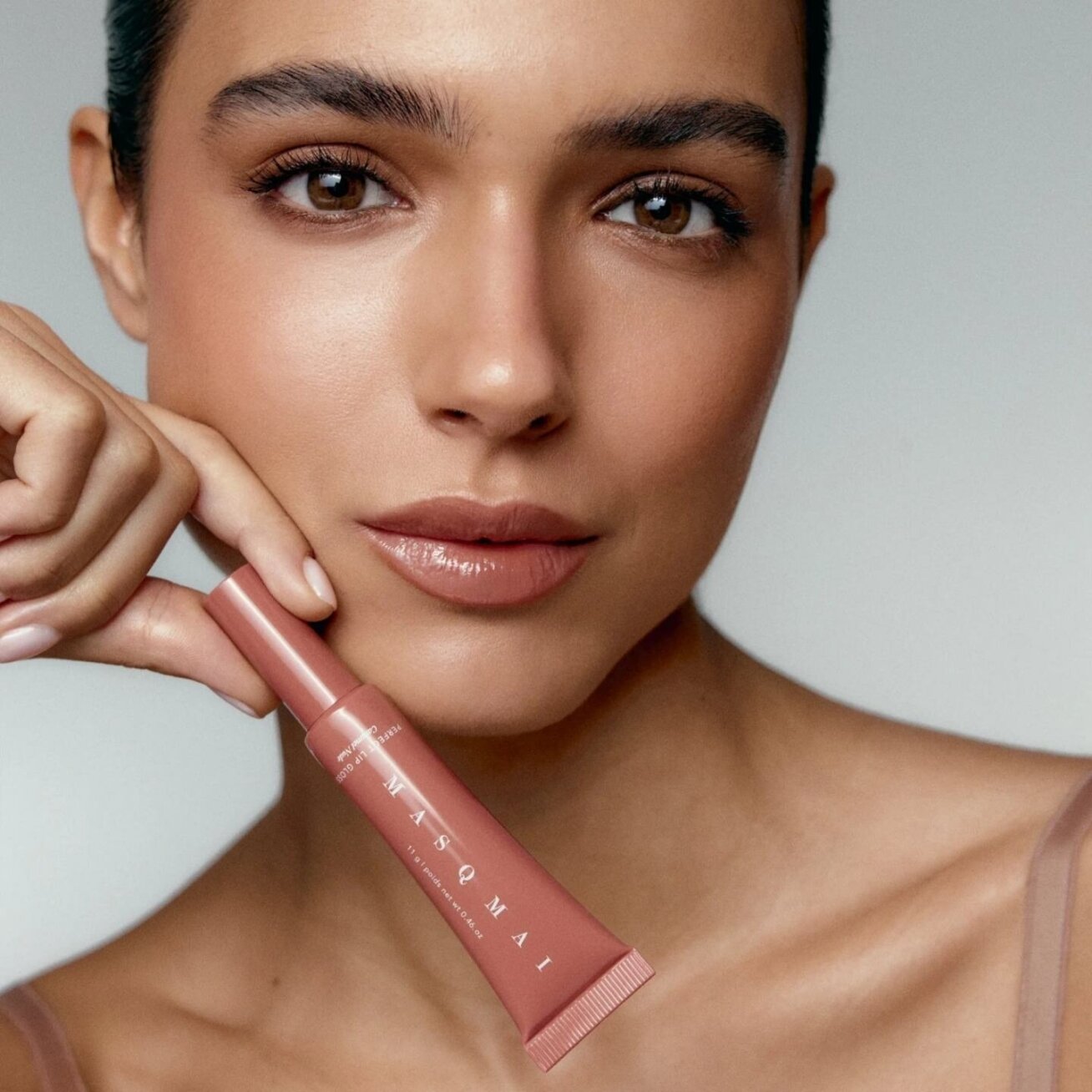 Masqmai Perfect lip gloss lūpų blizgis, CARAMEL NUDE 11g 2
