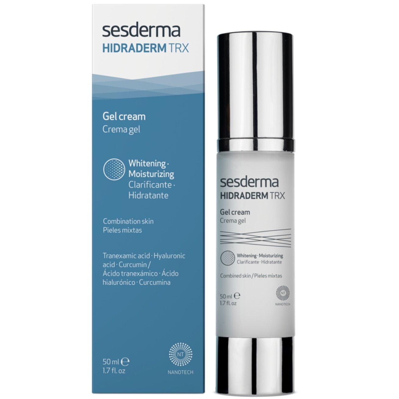 SESDERMA HIDRADERM TRX DRĖKINAMASIS GELINIS VEIDO KREMAS PIGMENTUOTAI ODAI, 50 ML