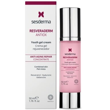 SESDERMA RESVERADERM ANTIOKSIDACINIS GELINIS VEIDO KREMAS, 50 ML