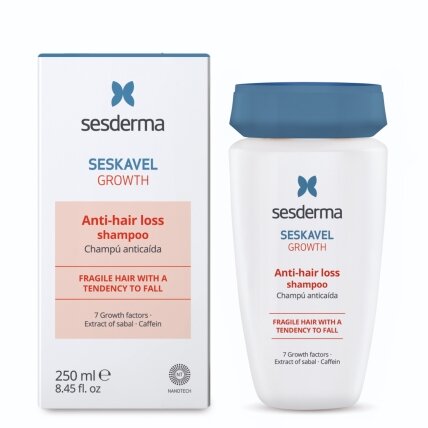 SESDERMA SESKAVEL GROWTH ŠAMPŪNAS NUO PLAUKŲ SLINKIMO, 250ml SESDERMA SESKAVEL GROWTH ŠAMPŪNAS NUO PLAUKŲ SLINKIMO, 250ml