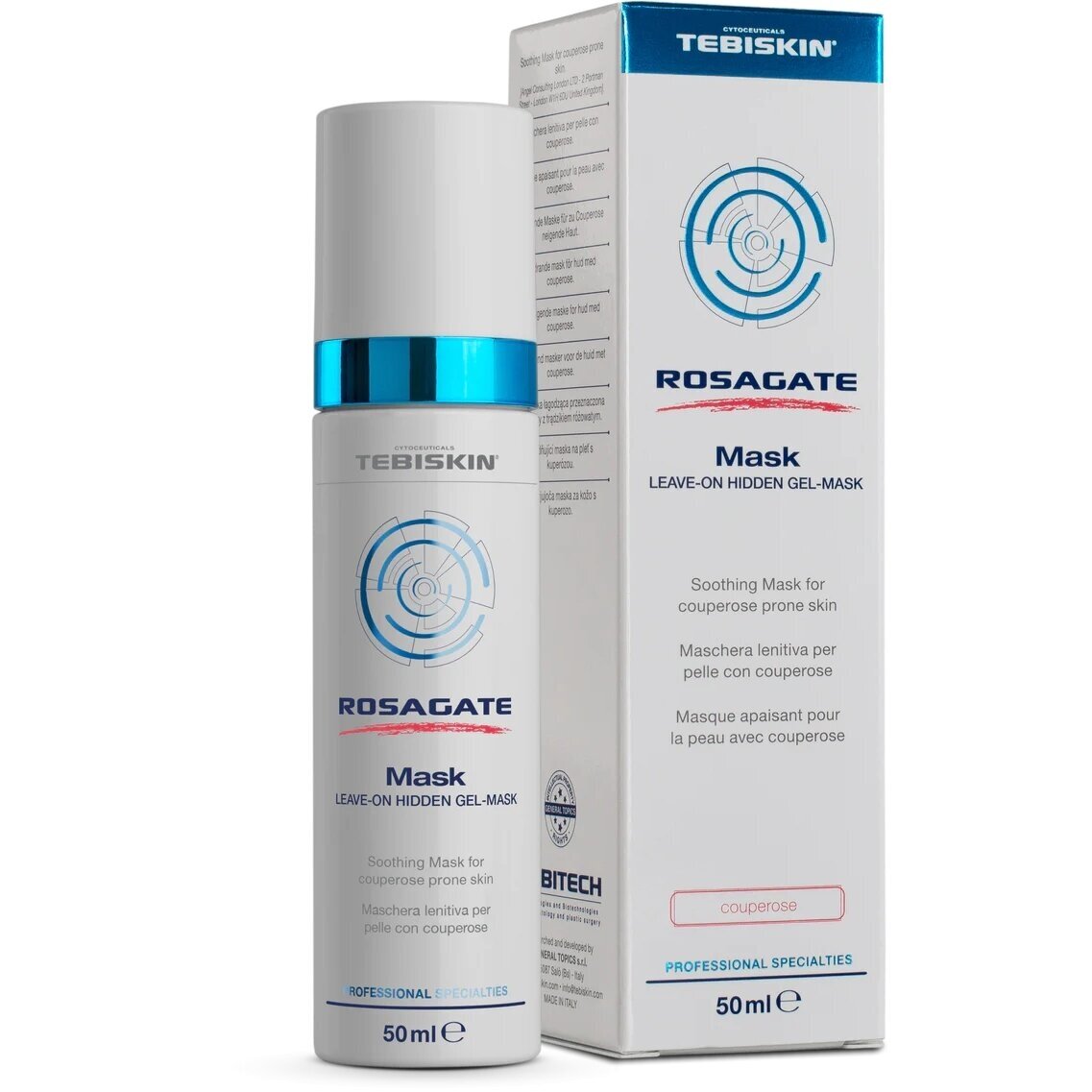 TEBISKIN ROSAGATE® Mask LEAVE-ON HIDDEN GEL-MASK kaukė, 50 ml TEBISKIN ROSAGATE® Mask LEAVE-ON HIDDEN GEL-MASK kaukė, 50 ml