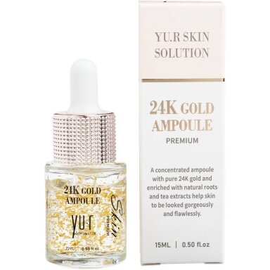Yu.R Skin Solution 24K Gold Ampoule – Veido serumas su 24K auksu 15ml