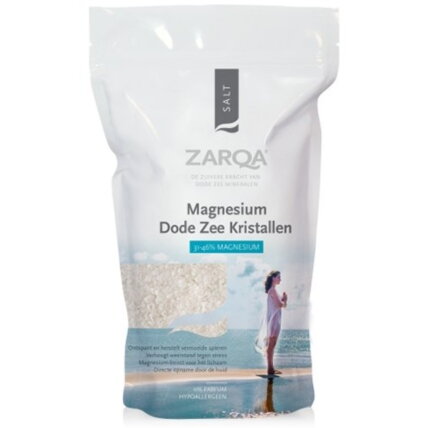 ZARQA NEGYVOSIOS JŪROS DRUSKA SU GRYNAIS MAGNIO KRISTALAIS, 1 KG ZARQA NEGYVOSIOS JŪROS DRUSKA SU GRYNAIS MAGNIO KRISTALAIS, 1 KG
